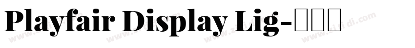 Playfair Display Lig字体转换